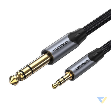 Cable Audio 3.5mm TRS to 6.35mm Vention BAUHH 2m Gray Audio cables