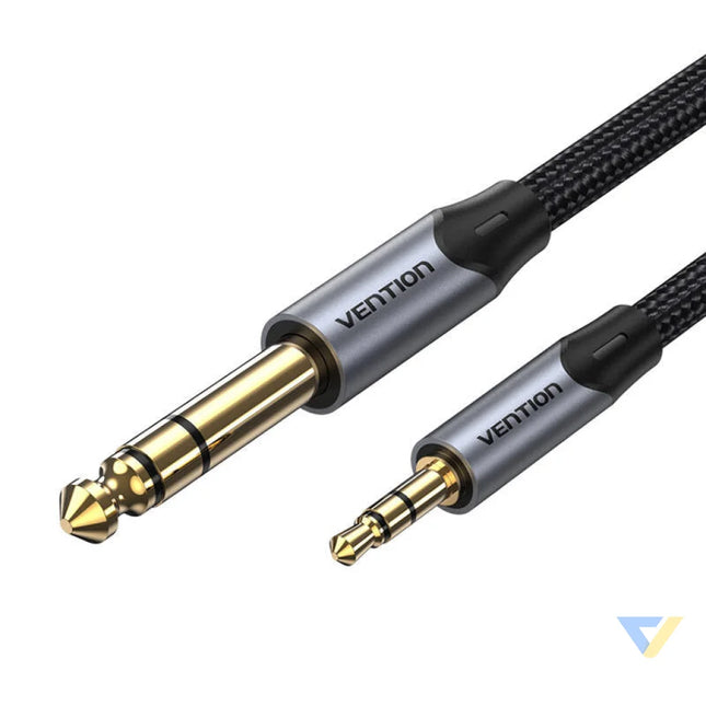 Cable Audio 3.5mm TRS to 6.35mm Vention BAUHH 2m Gray Audio cables
