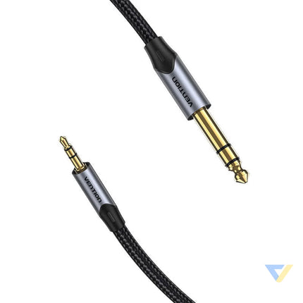Cable Audio 3.5mm TRS to 6.35mm Vention BAUHH 2m Gray Audio cables