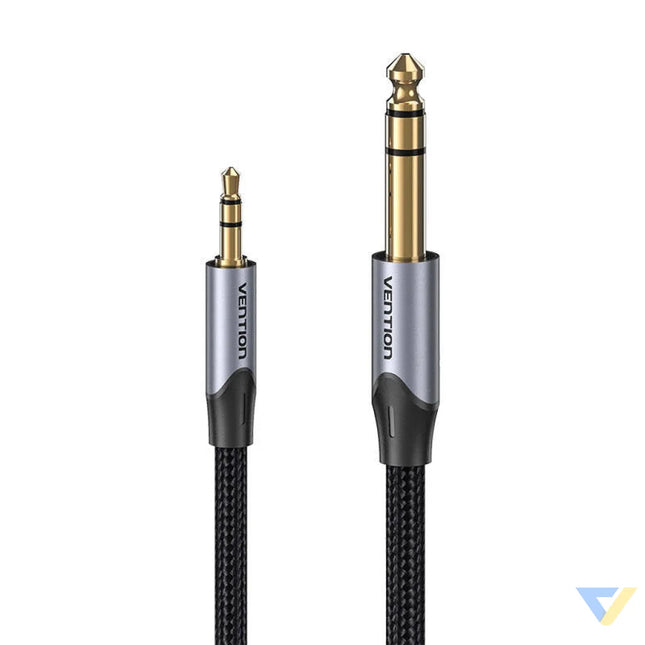 Cable Audio 3.5mm TRS to 6.35mm Vention BAUHH 2m Gray Audio cables
