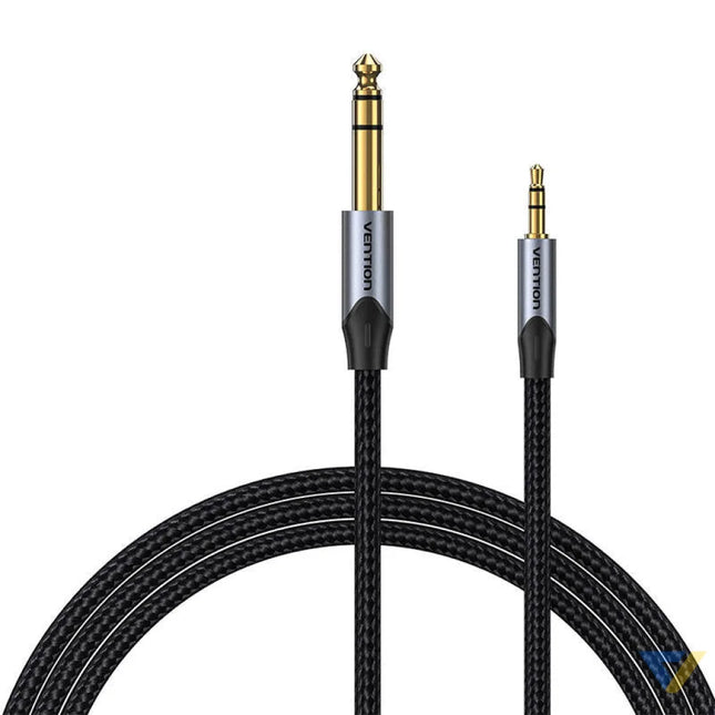 Cable Audio 3.5mm TRS to 6.35mm Vention BAUHH 2m Gray Audio cables