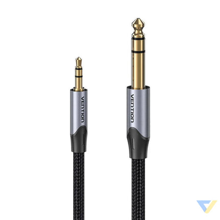 Cable Audio 3.5mm TRS to 6.35mm Vention BAUHJ 5m Gray Audio cables