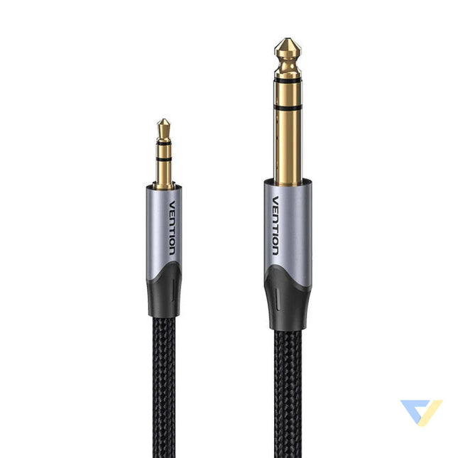 Cable Audio 3.5mm TRS to 6.35mm Vention BAUHJ 5m Gray Audio cables