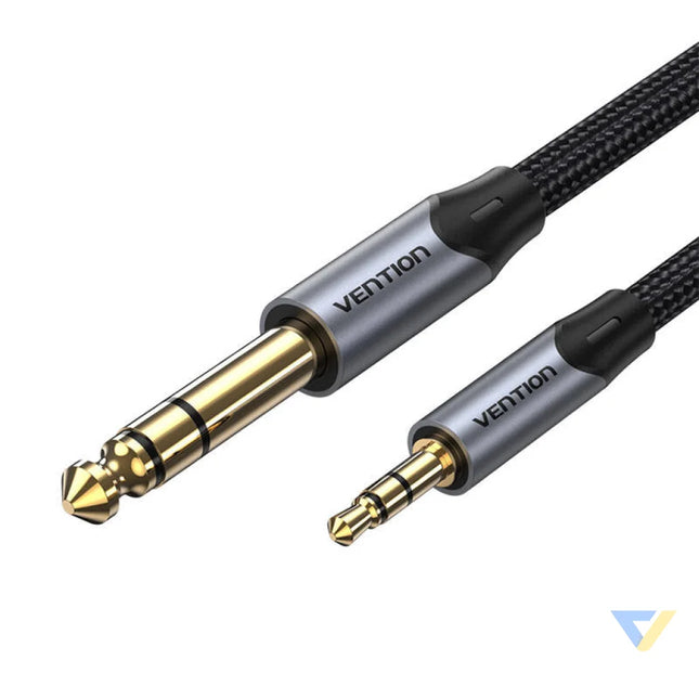 Cable Audio 3.5mm TRS to 6.35mm Vention BAUHJ 5m Gray Audio cables