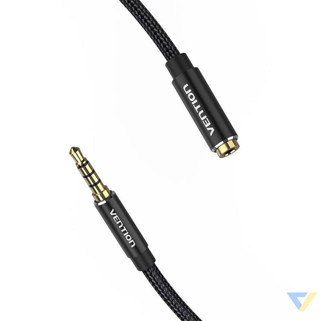 Cable Audio TRRS 3.5mm Male to 3.5mm Female Vention BHCBF 1m Black Audio cables