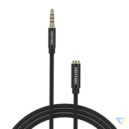 Cable Audio TRRS 3.5mm Male to 3.5mm Female Vention BHCBI 3m Black Audio cables