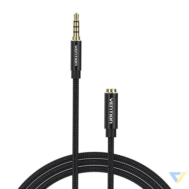 Cable Audio TRRS 3.5mm Male to 3.5mm Female Vention BHCBI 3m Black Audio cables