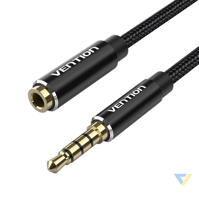 Cable Audio TRRS 3.5mm Male to 3.5mm Female Vention BHCBI 3m Black Audio cables