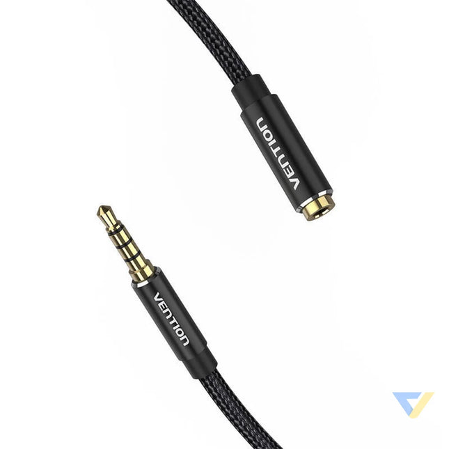 Cable Audio TRRS 3.5mm Male to 3.5mm Female Vention BHCBI 3m Black Audio cables