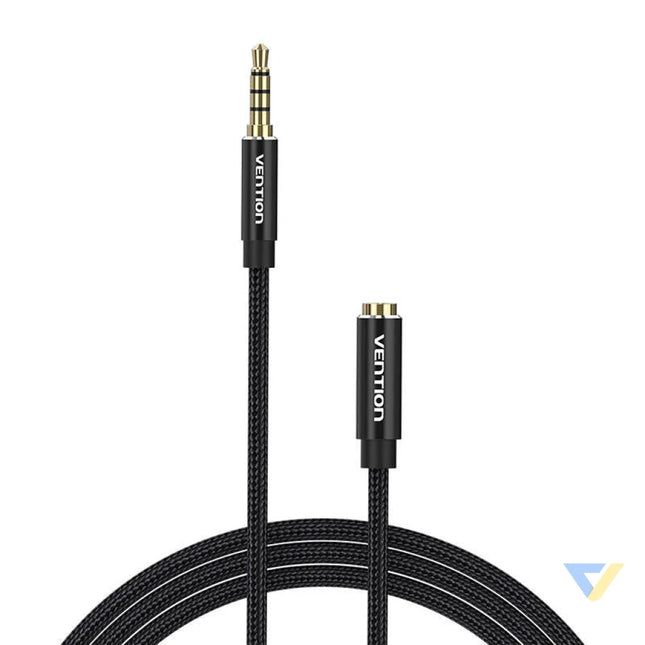 Cable Audio TRRS 3.5mm Male to 3.5mm Female Vention BHCBI 3m Black Audio cables