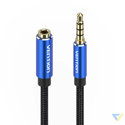 Cable Audio TRRS 3.5mm Male to 3.5mm Female Vention BHCLJ 5m Blue Audio cables
