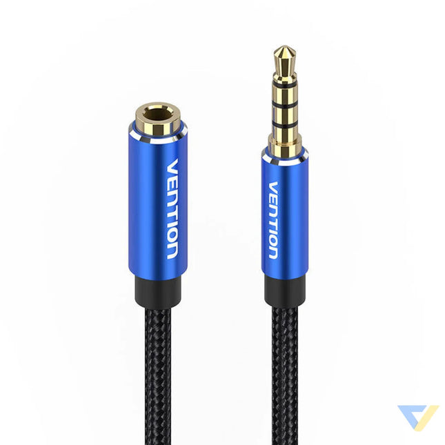 Cable Audio TRRS 3.5mm Male to 3.5mm Female Vention BHCLJ 5m Blue Audio cables