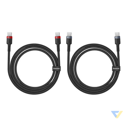 Cable Baseus Cafule USB C to USB C 100W,1m 2psc (Red Black Grey Black) USB C to USB C