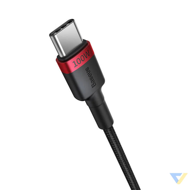Cable Baseus Cafule USB C to USB C 100W,1m 2psc (Red Black Grey Black) USB C to USB C