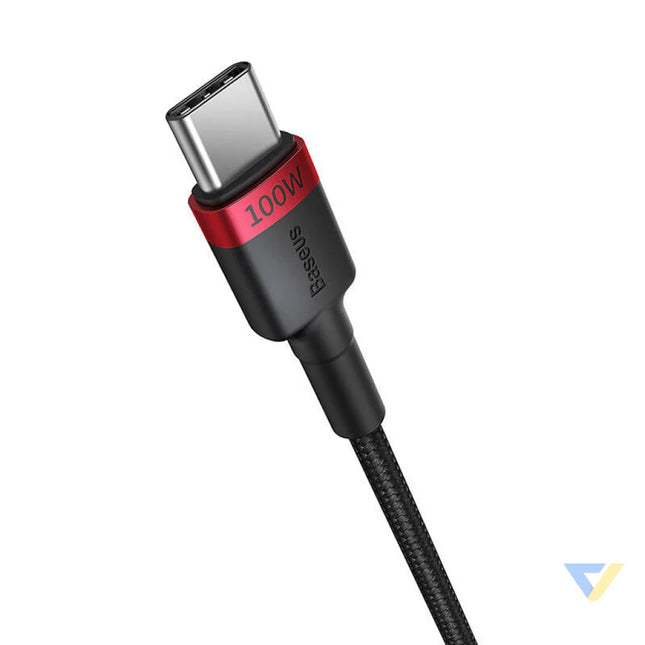 Cable Baseus Cafule USB C to USB C 100W,2m 2psc (Red Black Grey Black) USB C to USB C