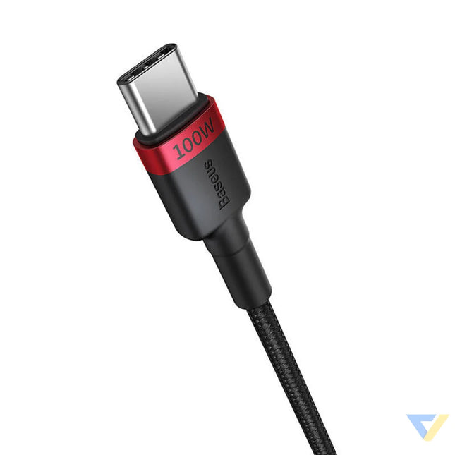 Cable Baseus Cafule USB C to USB C 100W,2m 2psc (Red Black Grey Black) USB C to USB C