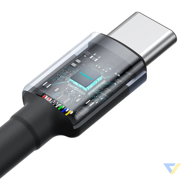 Cable Baseus Cafule USB C to USB C 100W,2m 2psc (Red Black Grey Black) USB C to USB C