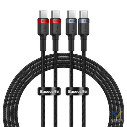 Cable Baseus Cafule USB C to USB C 100W,2m 2psc (Red Black Grey Black) USB C to USB C