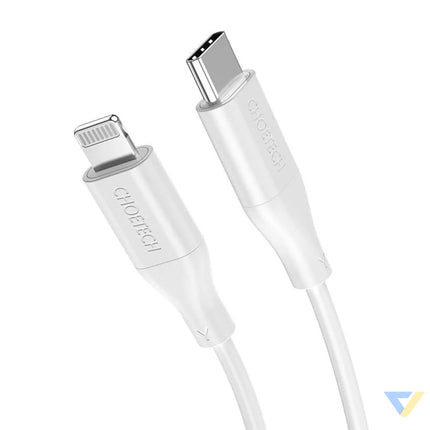 Cable Choetech IP0040 USB C to Lightning PD18/30W 1,2m (white) USB cables