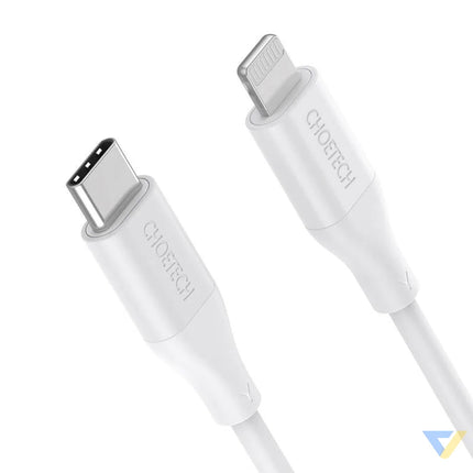 Cable Choetech IP0040 USB C to Lightning PD18/30W 1,2m (white) USB cables