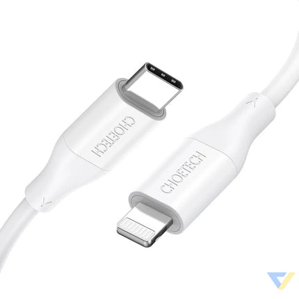 Cable Choetech IP0040 USB C to Lightning PD18/30W 1,2m (white) USB cables