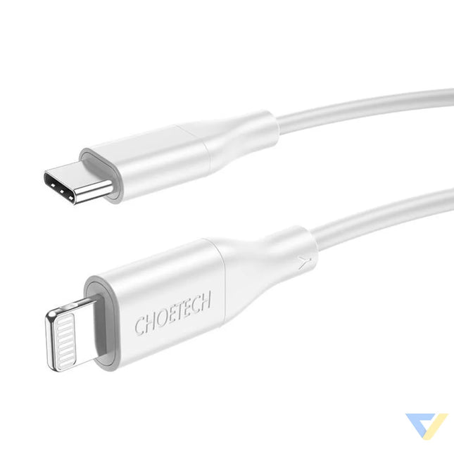 Cable Choetech IP0040 USB C to Lightning PD18/30W 1,2m (white) USB cables