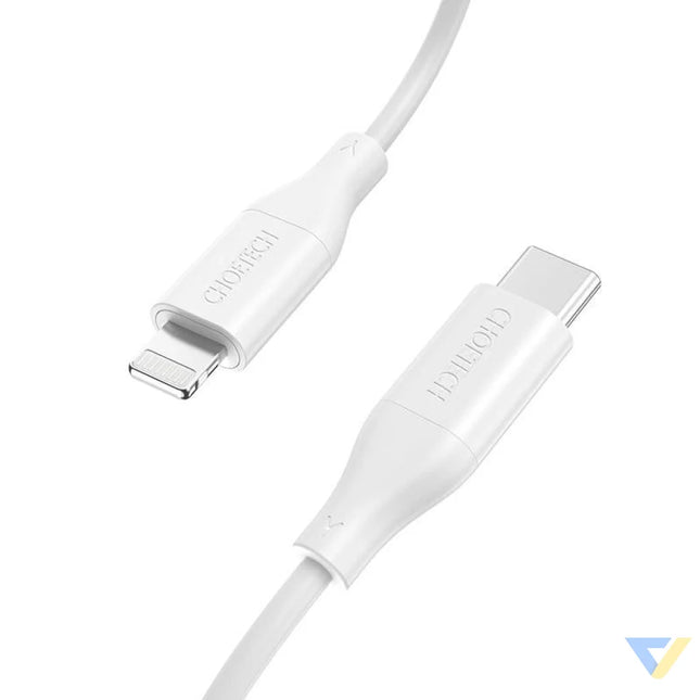 Cable Choetech IP0040 USB C to Lightning PD18/30W 1,2m (white) USB cables