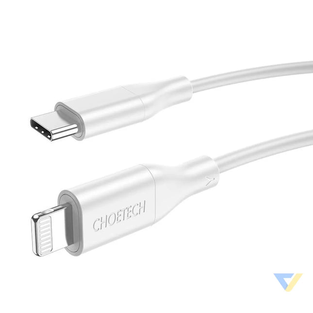 Cable Choetech IP0040 USB C to Lightning PD18/30W 1,2m (white) USB cables