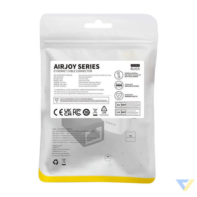 Cable connector Baseus AirJoy Series (black) Adapters connectors and converters