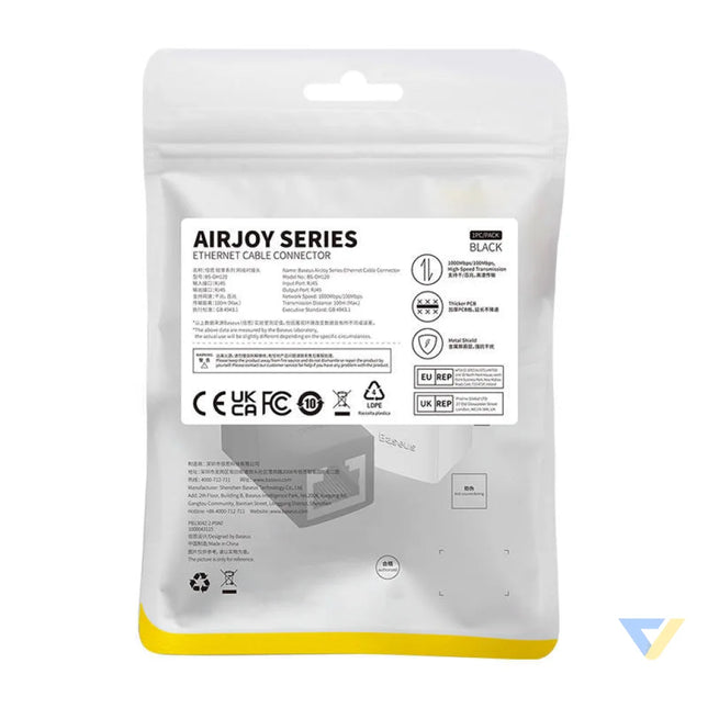 Cable connector Baseus AirJoy Series (black) Adapters connectors and converters