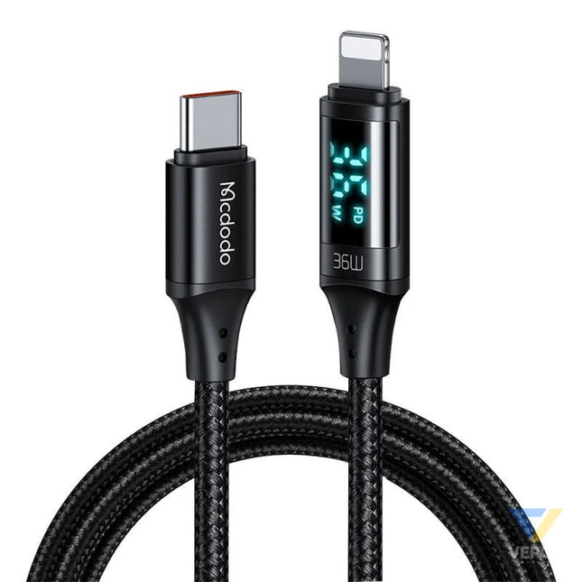 Cable Mcdodo CA 1030 USB C to Lightning 36W 1.2m (black) USB C to Lightning