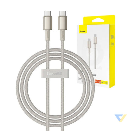 Cable USB C do USB C Baseus Tungsten Gold 100W 1m (złoty) USB C to USB C