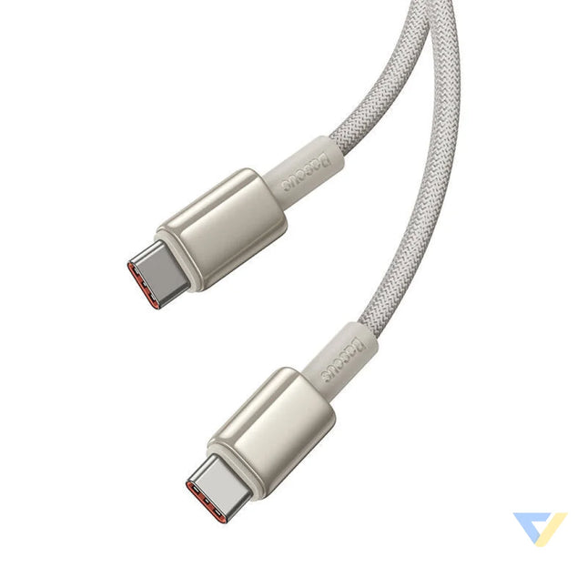 Cable USB C do USB C Baseus Tungsten Gold 100W 1m (złoty) USB C to USB C