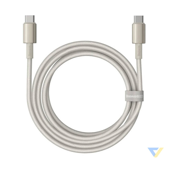 Cable USB C do USB C Baseus Tungsten Gold 100W 2m (złoty) USB C to USB C