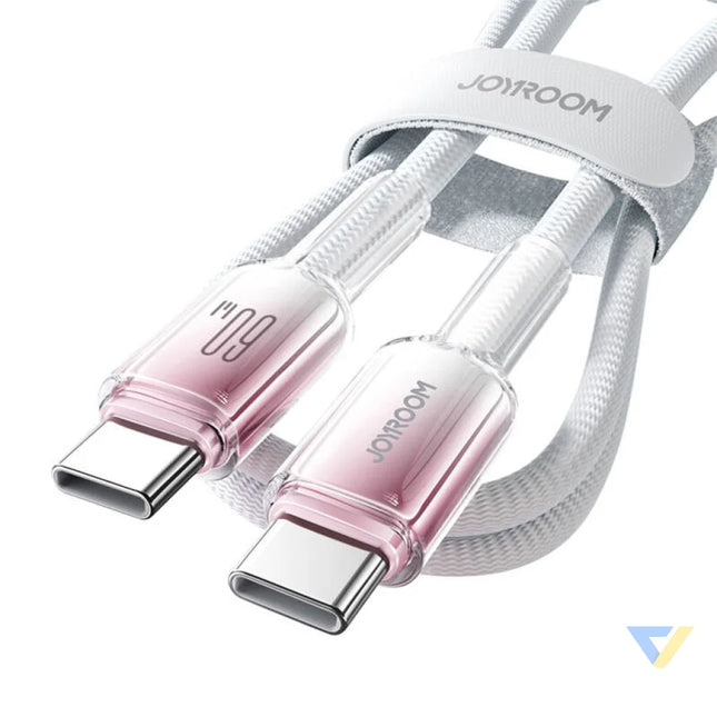 Cable USB C USB C Joyroom S A42 60W 1.2m biały USB C to USB C