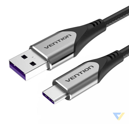 Cable USB C to USB 2.0 Vention COFHG FC 5A 1.5m (grey) USB to USB C