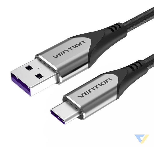Cable USB C to USB 2.0 Vention COFHG FC 5A 1.5m (grey) USB to USB C