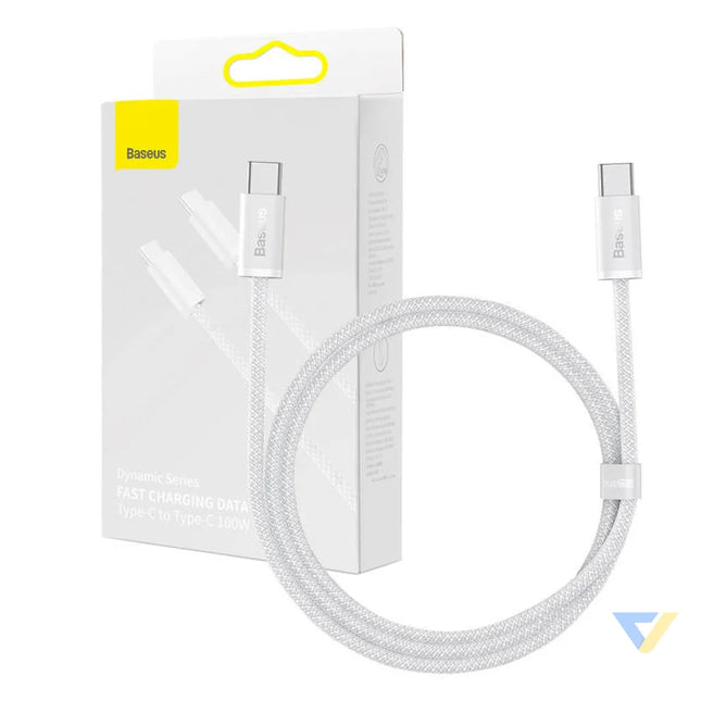 Cable USB C to USB C Baseus 100W 1m (white) USB C to USB C