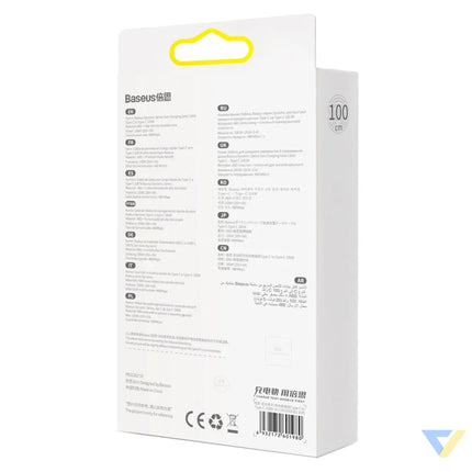 Cable USB C to USB C Baseus 100W 1m (white) USB C to USB C