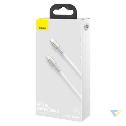 Cable USB C to USB C Baseus Cafule 100W 1m (white) USB C to USB C
