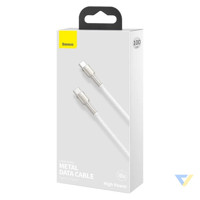 Cable USB C to USB C Baseus Cafule 100W 1m (white) USB C to USB C