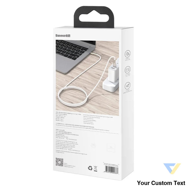 Cable USB C to USB C Baseus Cafule 100W 2m (black) USB C to USB C