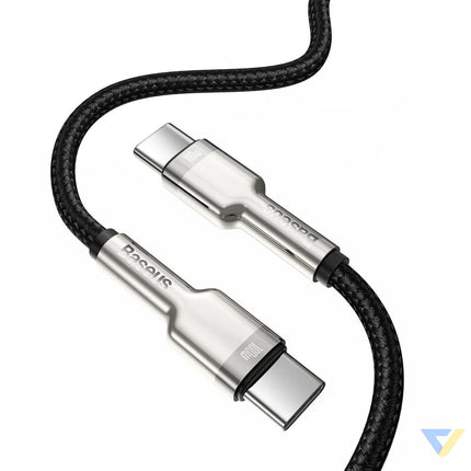 Cable USB C to USB C Baseus Cafule 100W 2m (black) USB C to USB C