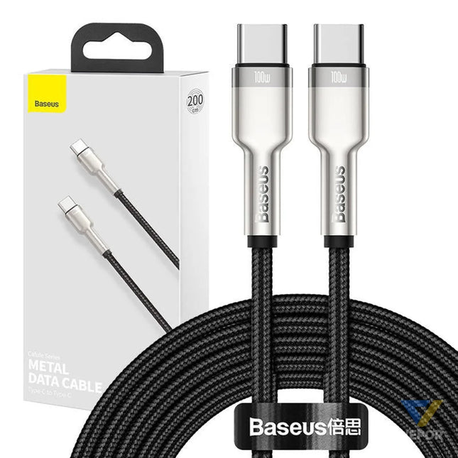 Cable USB C to USB C Baseus Cafule 100W 2m (black) USB C to USB C