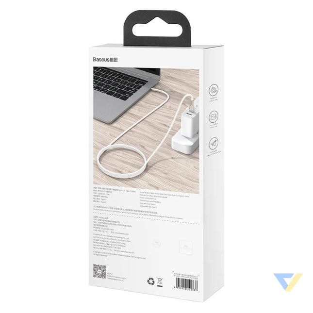 Cable USB C to USB C Baseus Cafule 100W 2m (black) USB C to USB C
