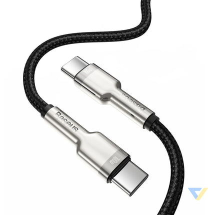 Cable USB C to USB C Baseus Cafule 100W 2m (black) USB C to USB C
