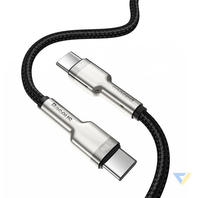 Cable USB C to USB C Baseus Cafule 100W 2m (black) USB C to USB C