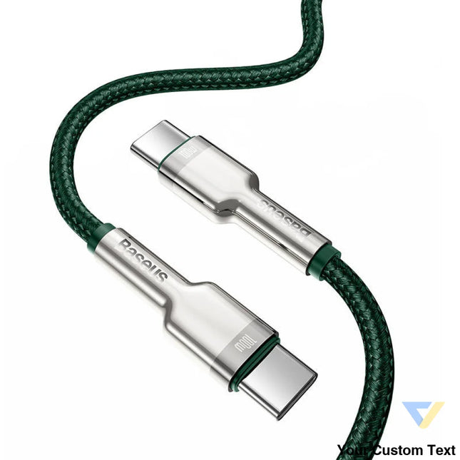 Cable USB C to USB C Baseus Cafule 100W 2m (green) USB C to USB C