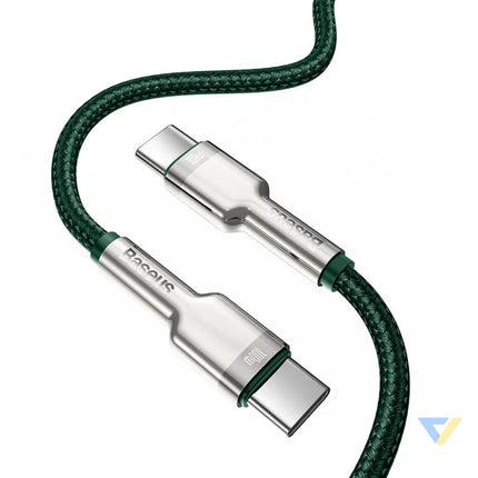 Cable USB C to USB C Baseus Cafule 100W 2m (green) USB C to USB C
