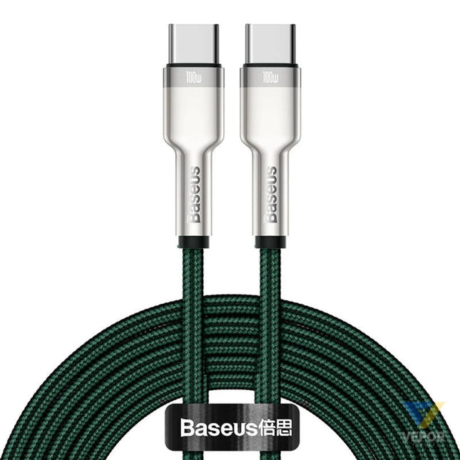 Cable USB C to USB C Baseus Cafule 100W 2m (green) USB C to USB C